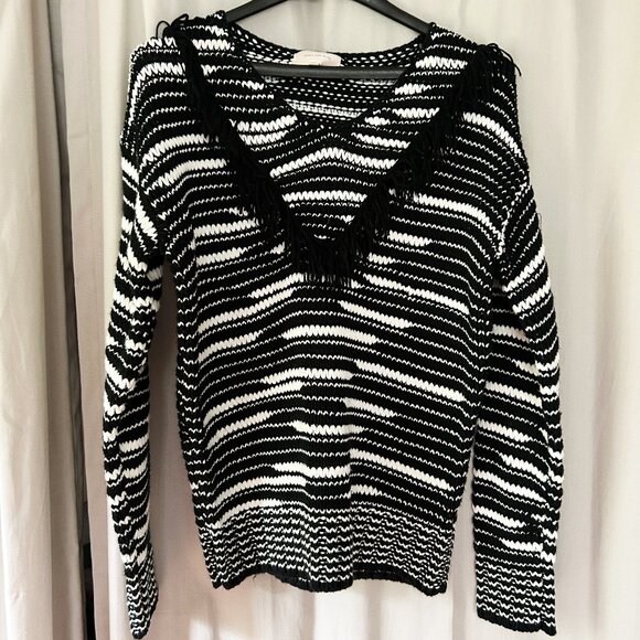 Anthropologie Skies are Blue Fringe Sweater - Picture 3 of 7